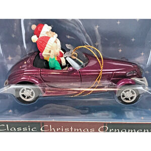 Vintage Maisto Plymouth Prowler with Santa Claus Christmas Ornament about 4"L